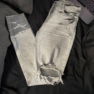 Amiri SS19 Broken Jean Washed Distressed Grey